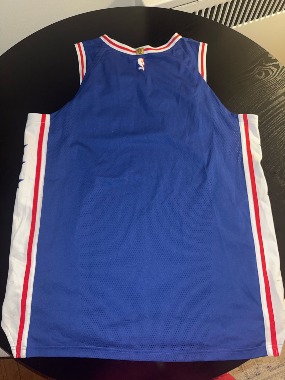 Nike Blue PHILA Basketball Jersey with White & Red Trim - Picture 4 of 5